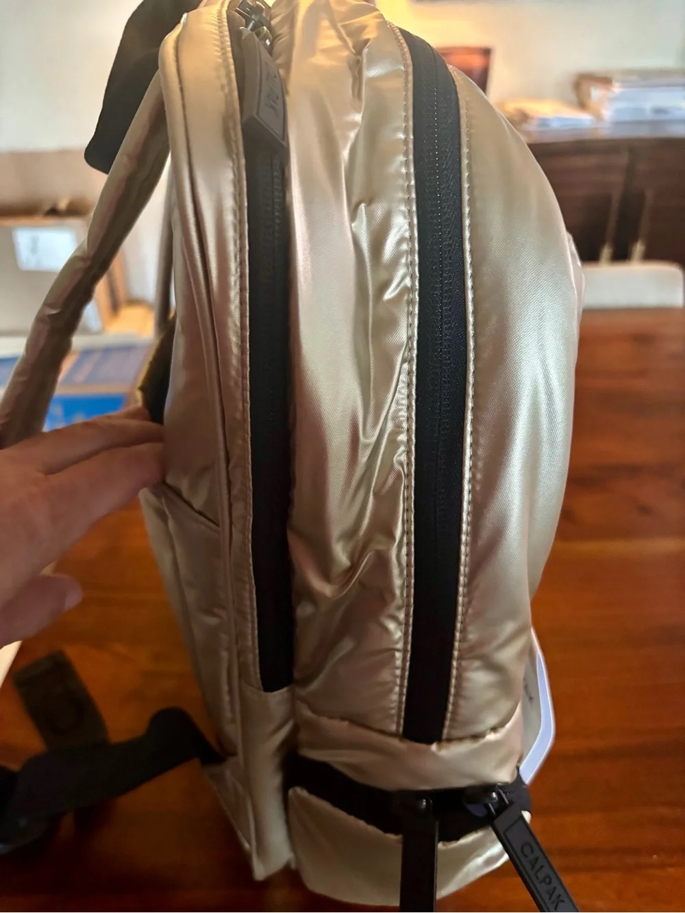 CALPAK Luka 15” Laptop Backpack in Gold
